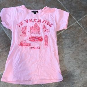 JCREW pink Graphic T